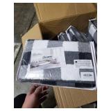 Carvapet 2-Piece Buffalo Plaid Rug Set