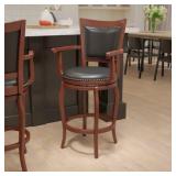 Flash Furniture Cherry Wood Barstool w/ Arms