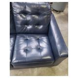 Palmer Button Tufted Leather Loveseat