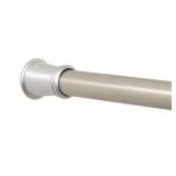 Zenna Home 26 to 76-Inch Adjustable Tension Shower Rod, Brushed Nickel
