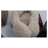 red and black plaid dog bed small