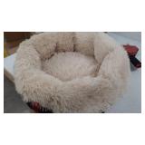 red and black plaid dog bed small