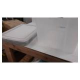 IRIS USA 74 Quart Weathertight Plastic Storage Bin Tote Organizing Container with Durable Lid and Seal and Secure Latching Buckles, 4 Pack