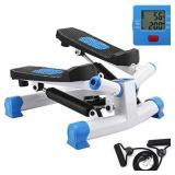 KYY Indoor Fitness Stair Stepper Aerobic Trainer Twist Stair Stepper with Resistance Bands for Beginners and Professionals (Blue)
