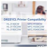 Brother Genuine Drum Unit, DR221CL, Seamless Integration, Yields Upto 15,000 Pages, Color