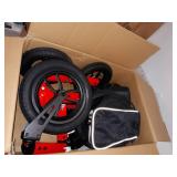 OasisSpace Upgrade Rollator Walker with Seat, Ultra Folding Rollator Walker for Seniors, Rolling Mobility Walking Aid Walker with Gear Wheel, Red