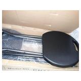 TAVR Portable Folding Stool 18.1 inch Set of 2 Heavy Duty Fold up Stool Metal and Plastic Foldable Stool for Adults Kitchen Garden Bathroom Collapsible Round Stool,300lbs Capacity,Black