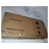 TAVR Portable Folding Stool 18.1 inch Set of 2 Heavy Duty Fold up Stool Metal and Plastic Foldable Stool for Adults Kitchen Garden Bathroom Collapsible Round Stool,300lbs Capacity,Black