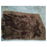 Carvapet Luxury Soft Faux Sheepskin Fur Area Rugs for Bedside Floor Mat Plush Sofa Cover Seat Pad for Bedroom, 6ft x 4ft,Brown