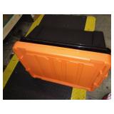 IRIS 2pk 11gal Store-It-All Tote in Black with Orange Lid and Buckles