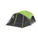 ColemanÂ® 6-Person Carlsbadâ¢ Dark Roomâ¢ Dome Camping Tent with Screen Room, 2 Rooms, Green