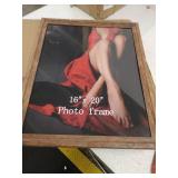 Calenzana 24x36 Poster Picture Frames Rustic Distressed 16x20 Photo Frame Set for Wall, 2 Pack, Brown