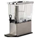 Service Ideas CBDT3SS Cold Beverage Dispenser, Rectangular, 3 Gallon, Silver