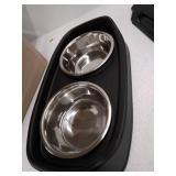 IRIS Elevated Dog Bowls - Elevated Dog Feeder - Adjustable Dog Bowl Stand for Small to Large Dogs