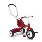 Radio Flyer, Deluxe Steer & Stroll Trike, Parent Push Handle, Red