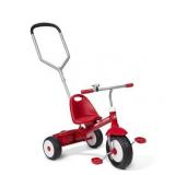 Radio Flyer, Deluxe Steer & Stroll Trike, Parent Push Handle, Red