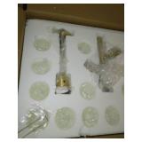 XiNBEi Lighting Chandeliers, Brass Chandelier with LED Bulb, Modern Pendant Lighting for Living & Dining Room XB-C1213-6-SB