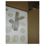 XiNBEi Lighting Chandeliers, Brass Chandelier with LED Bulb, Modern Pendant Lighting for Living & Dining Room XB-C1213-6-SB