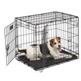 MidWest Double Door iCrate Metal Dog Crate, 24"