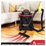 Eastvolt Wet Dry Vacuum Cleaner, 5 Gallon 5.5 Peak HP 3 in 1 Blower, Hepa Filtration Dry Wet Suction for Home, Garage, Vehicle, Workshop (K-411F)