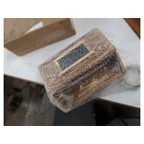 rustic burnt wood chalk board keepsake box