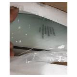 SEEKELEGANT Modern Black End Table, Glass Side Table with Metal Frame, Rectangular Bedside Table, Small Coffee Accent Table for Living Room, 22" x 12.4" x 24"