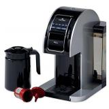 Touch Plus Single Serve Coffee Brewer w/ Jumbo Cup & Carafe - Black / Silver Coffee Maker with Full K-Cup Pod Compatibility & Rapid Brew Technology - T526S