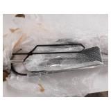 Mind Reader COOLFIRE4-SIL 4 Piece Stand Alone Fire Place Set, Steel Construction, Includes Stand, Brush, Shovel/Scooper, Poker, Tongs Black