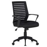 VECELO Premium Mesh Chair With 3D Surround Padded Seat Cushion For Task/Desk/Home Office Work, Black