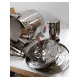 VEVOR 50L 13.2Gal Water Alcohol Distiller 304 Stainless Steel Moonshine Wine Making Boiler Home Kit with Thermometer for Whiskey Brandy Essential Oils, Sliver