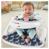 Fisher-Price Sit-Me-Up Floor Seat with Tray - Navy Garden, Infant Chair