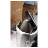 Amazon Basics Stainless Steel Fast, Portable Electric Hot Water Kettle for Tea and Coffee, 1.7-Liter, Silver