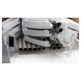 Whitmor Non Slip Door Shoe Rack-36 Fold Up, Nonslip Bars, 36-PAIR, White