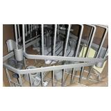 Zenna Home, Satin Nickel Shower Tension Pole Caddy, 4 Baskets