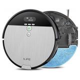 ILIFE V8s, Robot Vacuum and Mop Combo, Big 750ml Dustbin, Enhanced Suction Inlet, Zigzag Cleaning Path, LCD Display, Schedule, Self-Charging Robotic Vacuum Cleaner, Ideal for Hard Floor and Pet Hair.