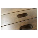 Nathan James Hylie Nailhead Wood Pub-Height Counter Bar Stool 24" Gray Fabric Cushion Dark Brown Finish