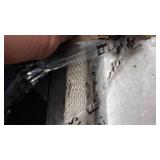 Nathan James Hylie Nailhead Wood Pub-Height Counter Bar Stool 24" Gray Fabric Cushion Dark Brown Finish