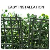 Sunnyglade 12PCS 20x20inch Artificial Boxwood Panels Topiary Hedge Plant, Privacy Hedge Screen Sun Protected for Outdoor Indoor Garden Fence Backyard