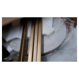 Gold Round Side End Table with Marble Top, Modern Bedside Small Coffee Table for Living Room Bedroom Small Space, 14" D x 20" H