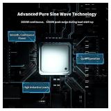 Renogy 3000W Pure Sine Wave Inverter 12V DC to 120V AC Converter for Home, RV, Truck, Off-Grid Solar Power Inverter 12V to 110V with Built-in 5V/2.1A USB Port, AC Hardwire Port, Remote Controller