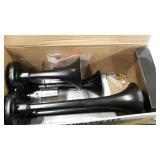 VEVOR 150DB Train Horns kit 4 Trumpet Super Loud with 120 PSI 12V Air Compressor Air Horn Compressor Tank For Any Vehicle Trucks Car Jeep Or SUV (Black)