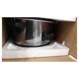 Hamilton Beach 33866 Portable 6-Quart Set & Forget Digital Programmable Slow Cooker with Lid Lock, Temp Tracking Temperature Probe, Black Stainless