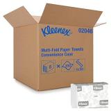Kleenex Multifold Paper Towels (02046), White, 8 Packs/Convenience Case, 150 Tri Fold Paper Towels/Pack, 1,200 Towels/Case