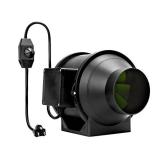 FRESH SPEED 4-Inch Inline Duct Exhaust Fan with Variable Speed Controller for Grow Tents and Indoor Gardens