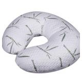 Nursing, Breastfeeding Baby Support Pillow, Newborn Infant Feeding Cushion Portable for Travel Nursing Pillow for Boys & Girls With Washable Zippered Bamboo Pillow Covered