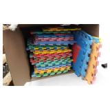 ProSource Kids Puzzle Alphabet, Numbers, 36 Tiles and Edges Play Mat, 12" by 12"