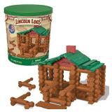 Lincoln Logs 100th Anniversary Tin-111 Pieces-Real Wood Logs-Ages 3+ - Best Retro Building Gift Set for Boys/Girls - Creative Construction Engineering Top Blocks Game Kit - Preschool Education Toy, Br