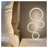 Baloone LED Table Lamp for Living Room. The Table Light with 18W, 3 Color Modes Light Warm White 3000K Bedside Lamps of Stainless Steel for Living Room, Bedroom, Office, Nightstand, Bookshelf