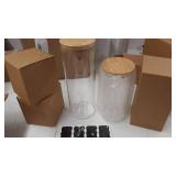 glass jars with chalkboard labels