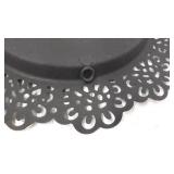 Stonebriar Decorative Round Metal Lace Wall Mirror with Attached Hanger, 12.5 Inch, Turquoise